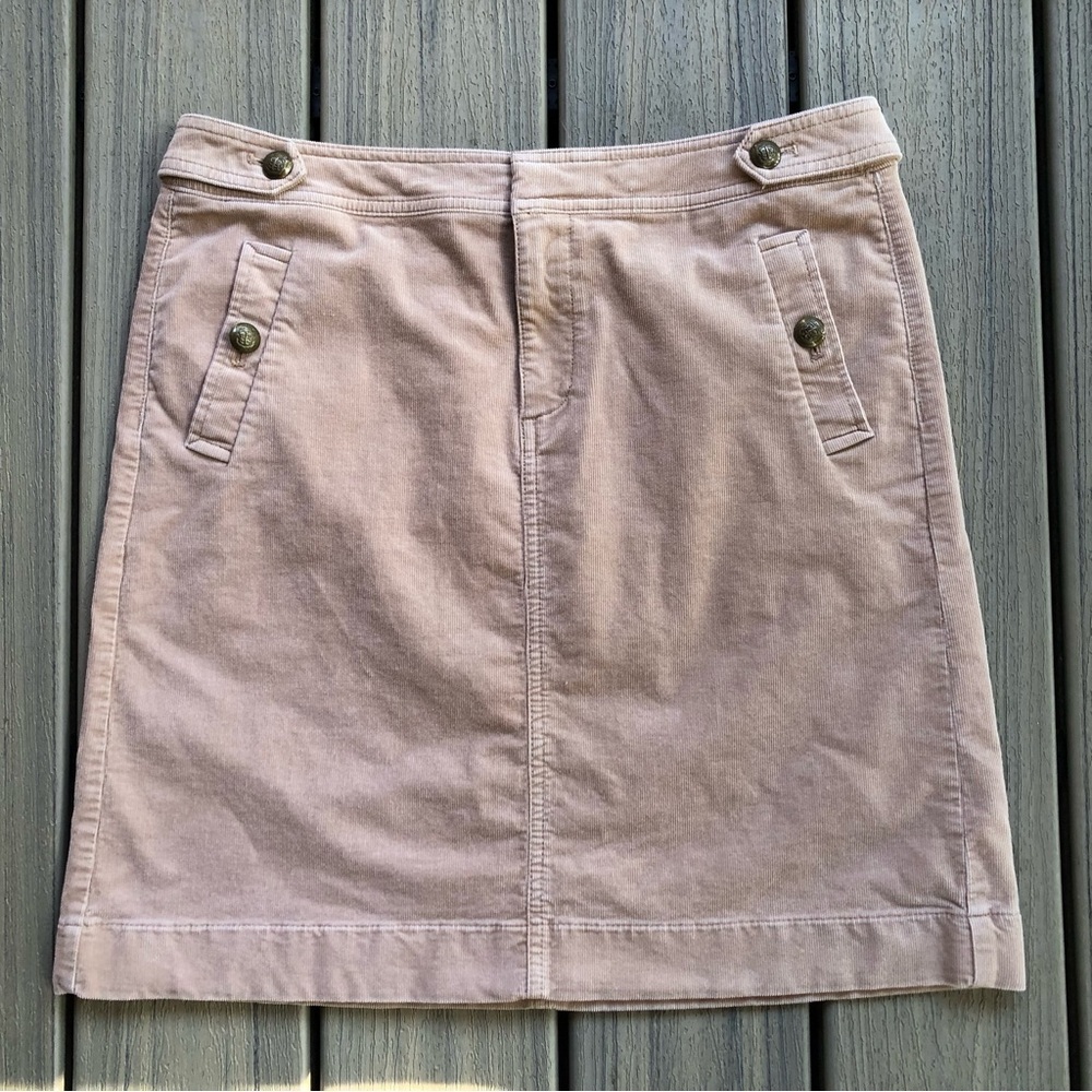 Talbots Tan Corduroy A Line Skirt Size 8